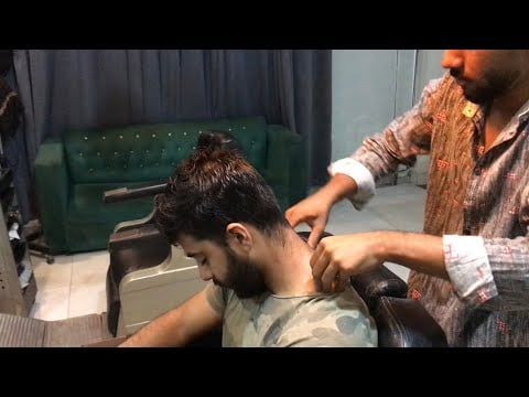 ASMR Heavy Oiling Head Massage 💆🏻‍♂️ Neck & Ear Cracking Massage 💈