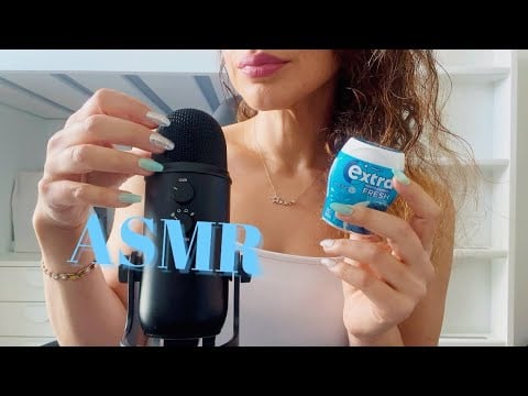 ASMR| GUM Chewing & Mic Scratching🎙️& Brain Massage💆🏻‍♀️