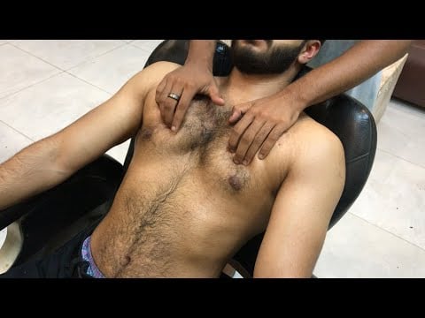 ASMR 💈Deep Tissue Chest Massage | Relaxing Belly Massage with Strong hands | 🙌