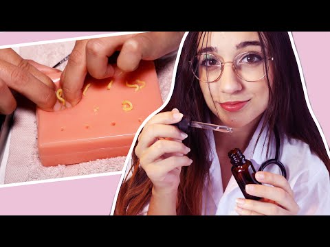 ASMR Skin Treatment ~ Satisfying Pimple Popping/Cleaning | Medical Roleplay