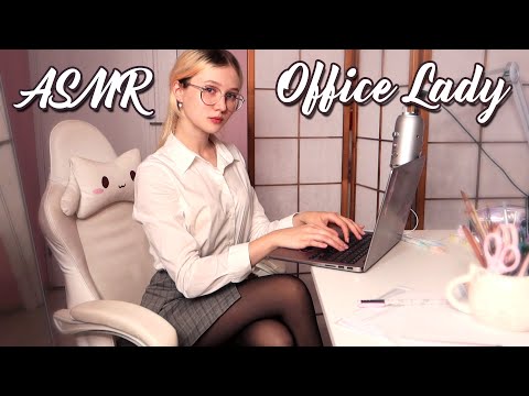 ASMR office lady's day 👠 Writing, Typing and Paper Sorting