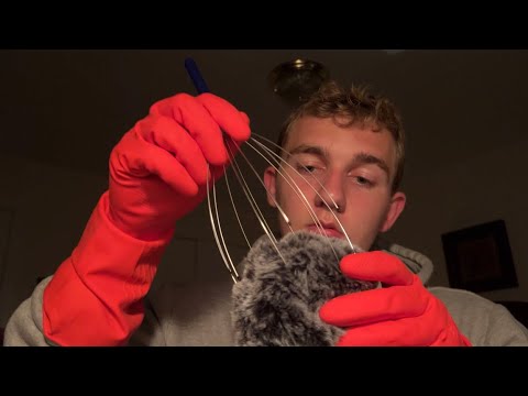 Asmr lice check and scalp massage
