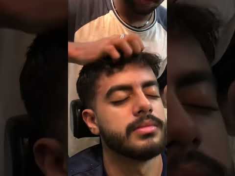 Sleep In Minutes 💤😴 #asmr #sleepbetter #scalpmassage #headmassage #lahoribarber #relaxing #peace