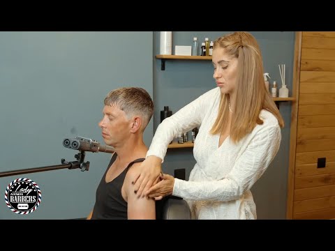 Butterfly Touch ASMR Massage by Barber Lady Olga