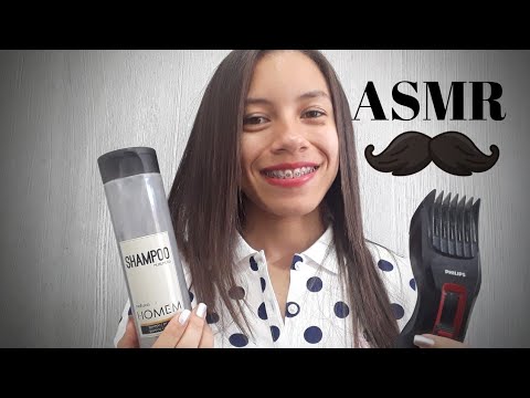 (ASMR PORTUGUÊS) Barbearia ✂️ Fazendo sua Barba |vídeo para relaxar