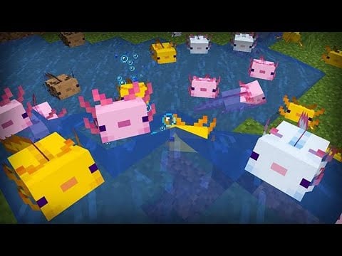 ASMR Whisper Ramble Building an Axolotl Enclosure  (Hardcore Minecraft)