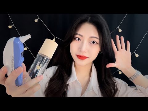 (SUB) 청각 검사 ASMR 체온계 | Ear test, Exam | thermometer | 귀 검사 | 병원 롤플 | Hospital rp | 손소리 | hand sounds