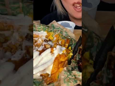 WingStop Voodoo Fries Drenched in Ranch! 🥵 #asmreating #shorts #asmr