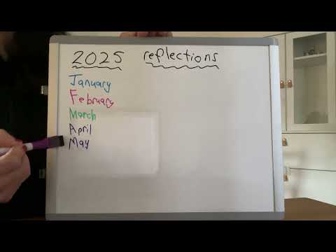 Guided 2025 reflection/2026 intentions whiteboard ASMR