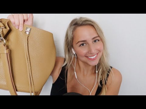 ASMR What's In My Purse? (tapping, chatting, some gum chewing) 👛