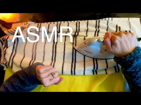 ASMR Ironing, Cutting Fabric, Sewing a Shirt