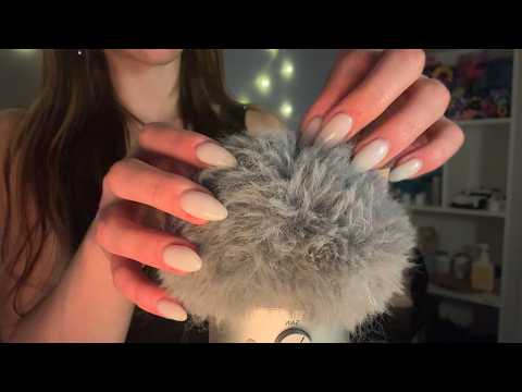 ASMR Fluffy Mic Scratching and Plucking for Sleep, Study, Relaxation (No Talking) 1 Hour