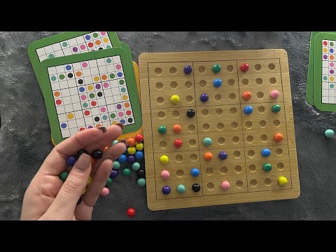 ASMR - Wooden Colored Sudoku - Clicky Whispers