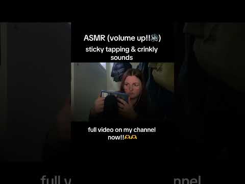 ASMR CRINKLES + STICKY SOUNDS (preview of full vid) #asmr #sleep #asmrtapping #asmrshorts #relaxing