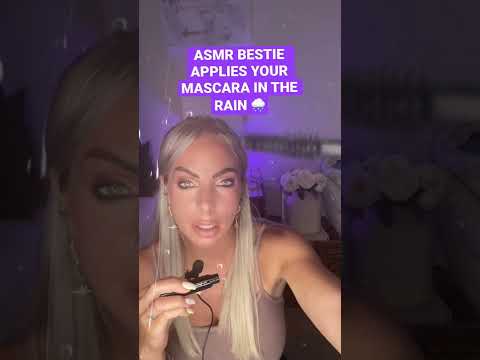 ASMR Applying Your Mascara (Blinky Blink) In The RAIN!!🌧 #shorts