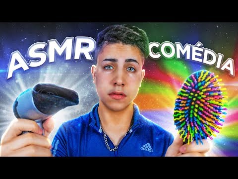 ASMR COMÉDIA – CABELEIREIRO MALUCO CORTANDO SEU CABELO (PORTUGUÊS)