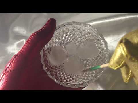OPERA GLOVES ✋  ICE CUBES STIRRING IN  CRYSTAL🐻‍❄  [[ASMR]]