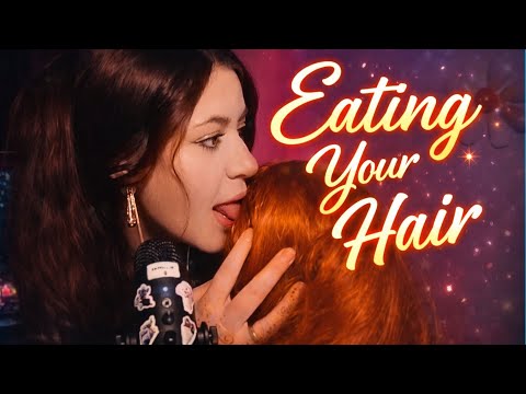ASMR Eating your hair mouth sounds #asmr 