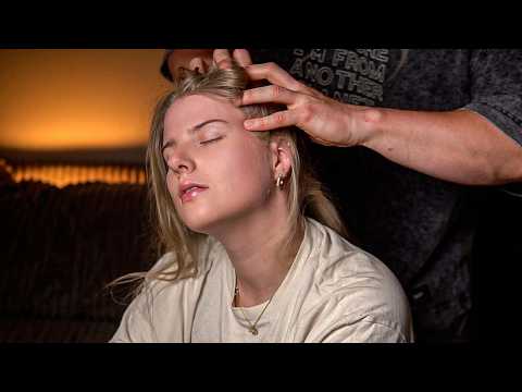 Headache Gone in Minutes! ASMR Head Massage for Deep Relaxation🧠 (No Talking)