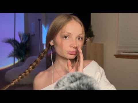 ASMR Braiding My Hair (hair brushing, whispering, and more)