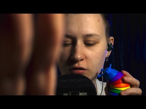 ASMR Soft Breathy Whispering & Touching Your Face w/Triggers