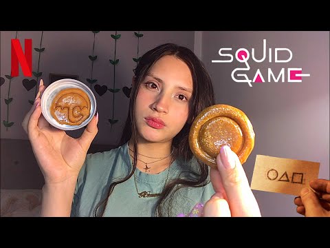 RETO DEL JUEGO DE CALAMAR 🦑⛱ l ASMR en ESPAÑOL (Dalgona) semi inaudible