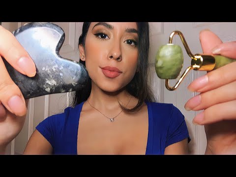 ASMR Relaxing Facial Massage (Jade Roller & Gua Sha) Personal Attention