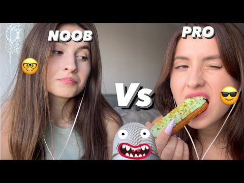 Asmr🤓NOOB VS PRO ASMRTIST😎 BATTE in 1 minute | 1 min Asmr |