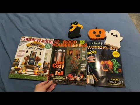 ASMR Magazine Page Turning Flip Pages Fast Soft Spoken Whisper Fall 🍂 / Halloween 3 magazine’s