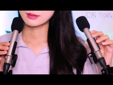 돌아온 에코 단어반복🌟귀를 타고 뇌속까지 닿는 강렬한 울림! 중독성 강하고 👄소리 많은 에코 단어반복 ASMR (호불호 주의🚫) 노로노로 뽀잉뽀잉 톡톡 똑똑 탭탭