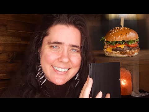 ASMR Burger Restaurant Menu Reading Role Play (Social Distancing Friendly BurgerIM)