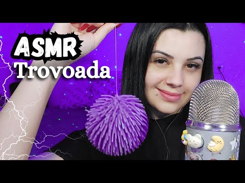 ASMR Simulação de trovoadas 🌩 e sons de silicone: Sem voz | asmr caah