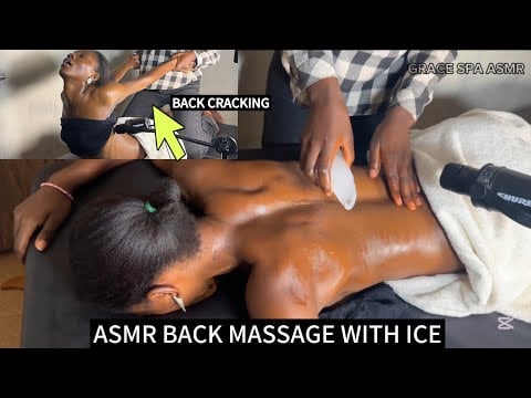 🦋ASMR 🦋Back Massage with Ice & BackCracking for Ultimate Tingling Relaxation and Sleep"