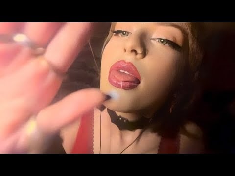 ASMR Visible Spit Paint + Stuttering + Gum Chewing + Rings & Bracelets + Mic & Lens Brushing 🍒