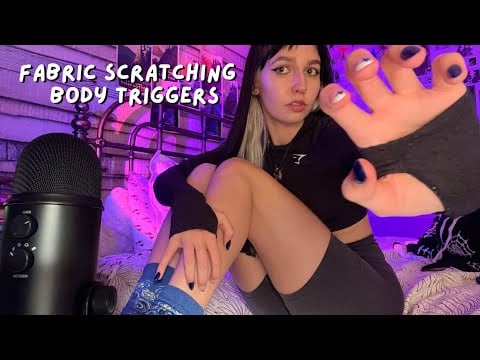 FAST AND AGGRESSIVE ASMR | Fabric Scratching and Body Triggers 