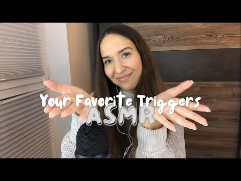 ASMR YOUR Favorite Triggers ❤️ (mic scratching, leather sounds, tapping, hand movements & more)