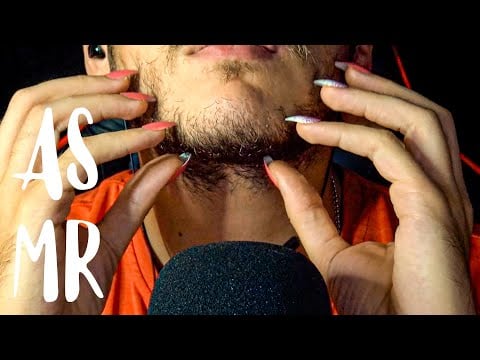 ASMR Scratching BEARD with NAILS, SCRATCHING l SeluAsmr!!!😴 😴 🧔