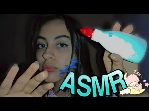 ASMR fazendo carinho no seu rosto! só que com cola