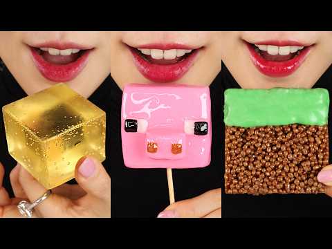 50 FOODS ASMR MINECRAFT FOOD, MELTED JELLY, CANDY, SNACKS MUKBANG ASMR 🎃