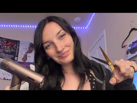 ASMR friend who dropped out of cosmetology school does your hair 