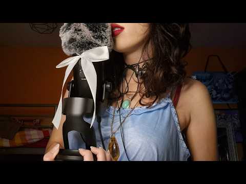 ASMR | Trying Slow ASMR (fluffy mic cover, kisses, breathing, ...)