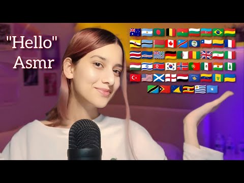 ASMR "Hello" in 50 language : find your language for sleep, covering camera and Hand movements