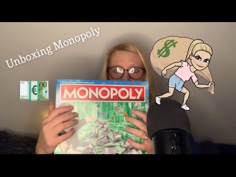 [ASMR] german/deutsch  Unboxing Monopoly - tapping - whispering - 💆🏼‍♀️💆🏼‍♀️ time to relax