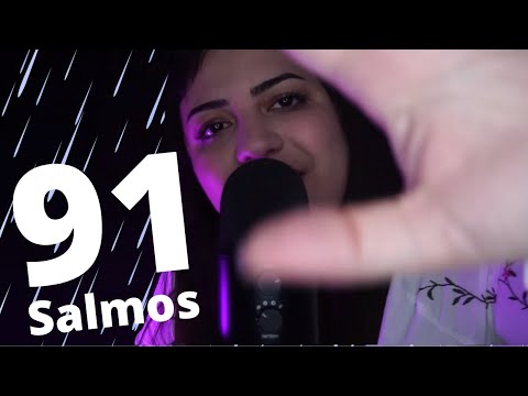 Salmos 91 com som de chuva para dormir protegido (ASMR + carinho no rosto) 3 horas