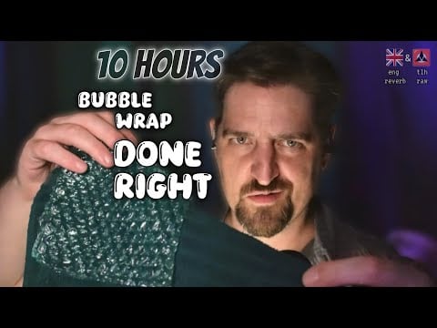 ASMR 10 Hr Bubble Wrap that Actually Sounds Good (Towel Waves)