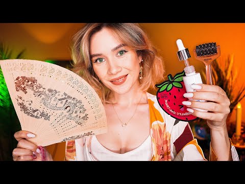 🤤 АСМР УСЫПЛЯЮЩЕЕ СПА ПЕРЕД СНОМ 😴 Уход за Кожей, Массаж Лица, Забота asmr spa skincare massage