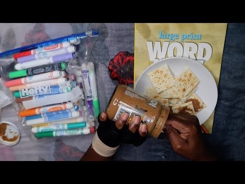 Word Search With Apple Butter Spread ASMR Eating Sounds