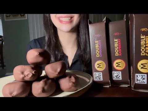 MAGNUM CHOCOLATE ICE CREAM PARTY ASMR EATING 