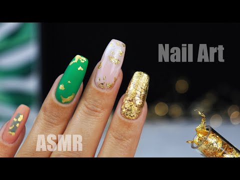 ASMR Nail Art Tutorial Design & Ideas 💅 АСМР Делаю МАНИКЮР с фольгой Дизайн ногтей ТК-ТК-ТК