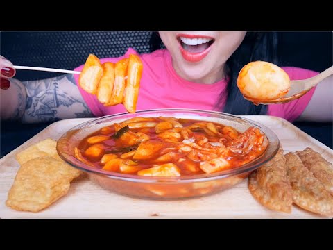 KOREAN RICE CAKE (DOOKKI TOPOKKI) ASMR EATING SOUNDS | SAS-ASMR